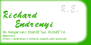 richard endrenyi business card